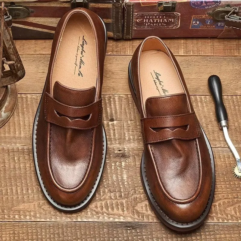 LeatherLux Modish Slip On Penny Loafers