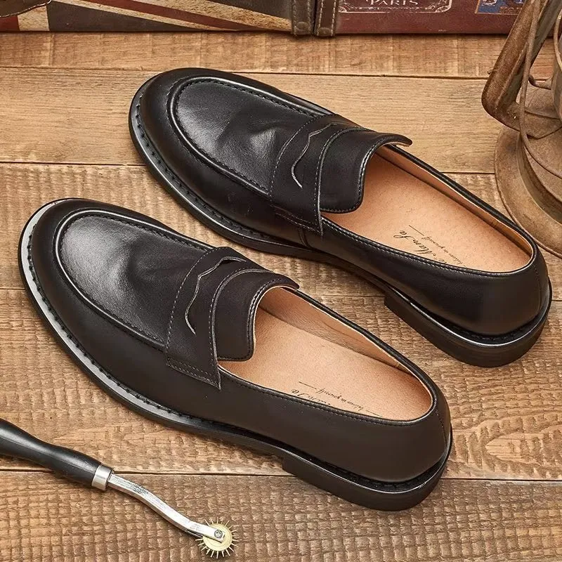 LeatherLux Modish Slip On Penny Loafers