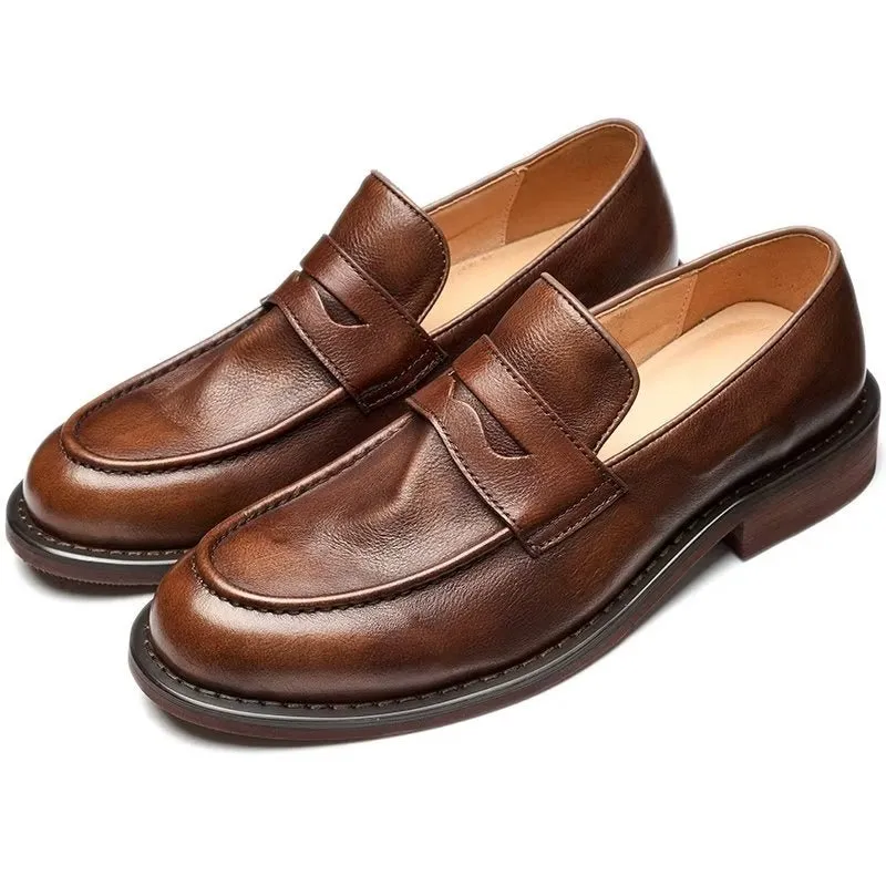 LeatherLux Modish Slip On Penny Loafers