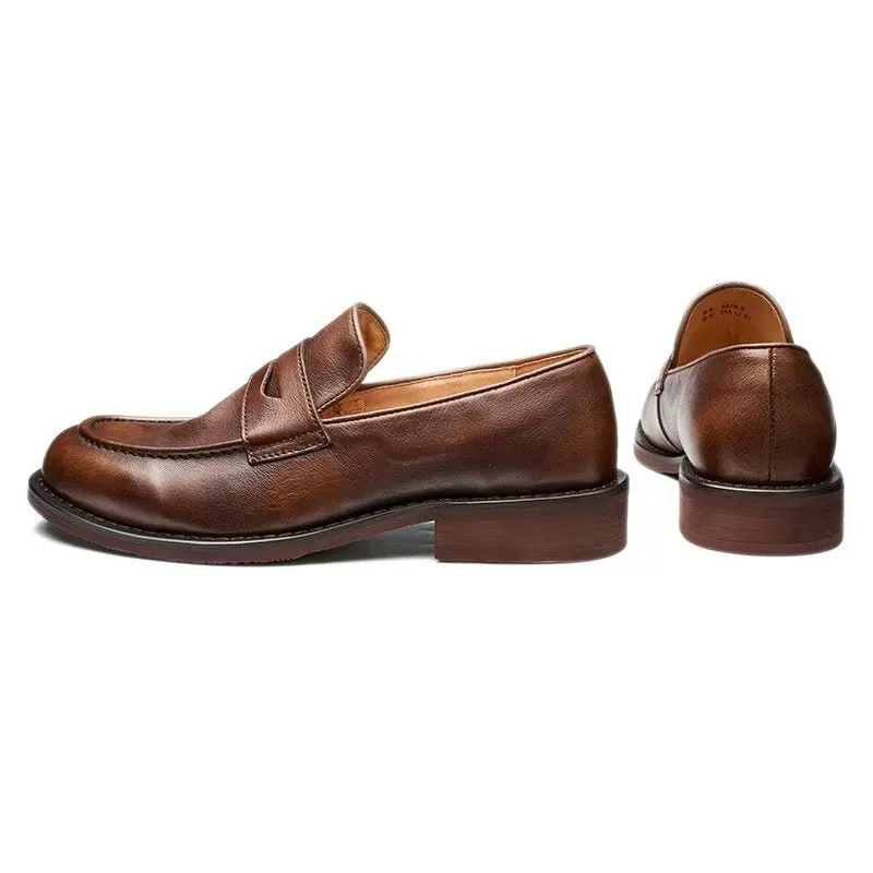 LeatherLux Modish Slip On Penny Loafers