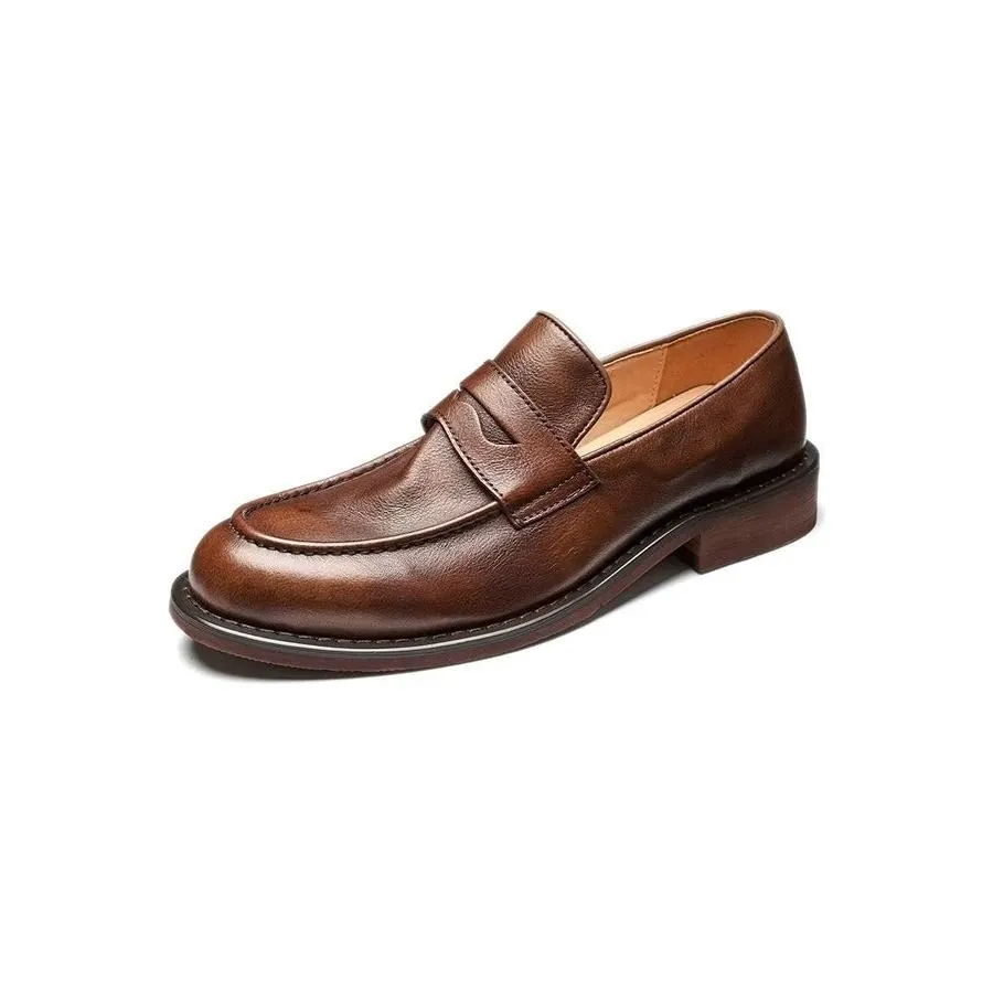 LeatherLux Modish Slip On Penny Loafers