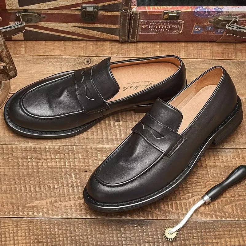 LeatherLux Modish Slip On Penny Loafers