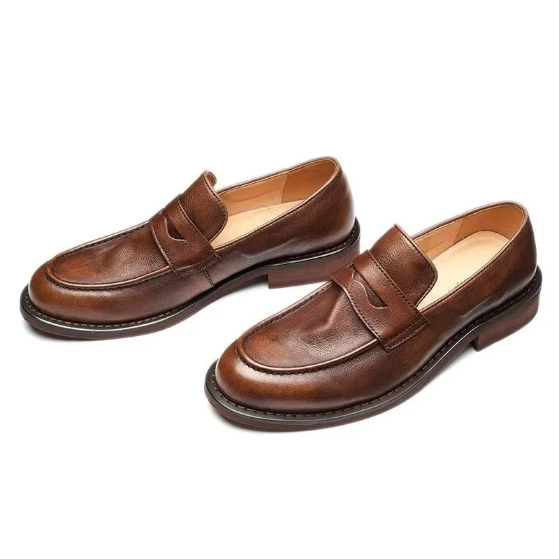 LeatherLux Modish Slip On Penny Loafers