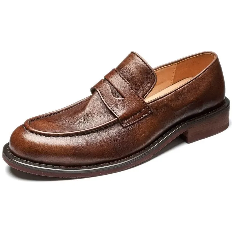 LeatherLux Modish Slip On Penny Loafers