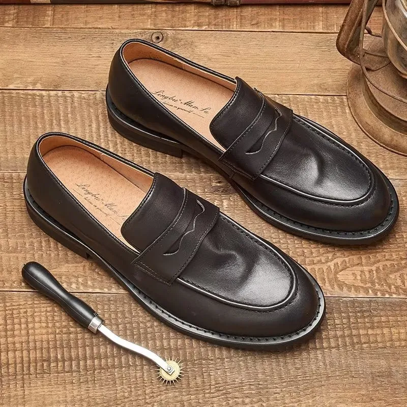 LeatherLux Modish Slip On Penny Loafers