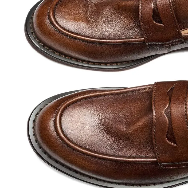 LeatherLux Modish Slip On Penny Loafers