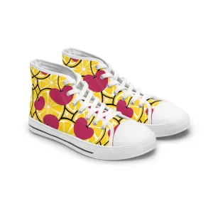 Lemon and Cherry Women's High Top Sneakers