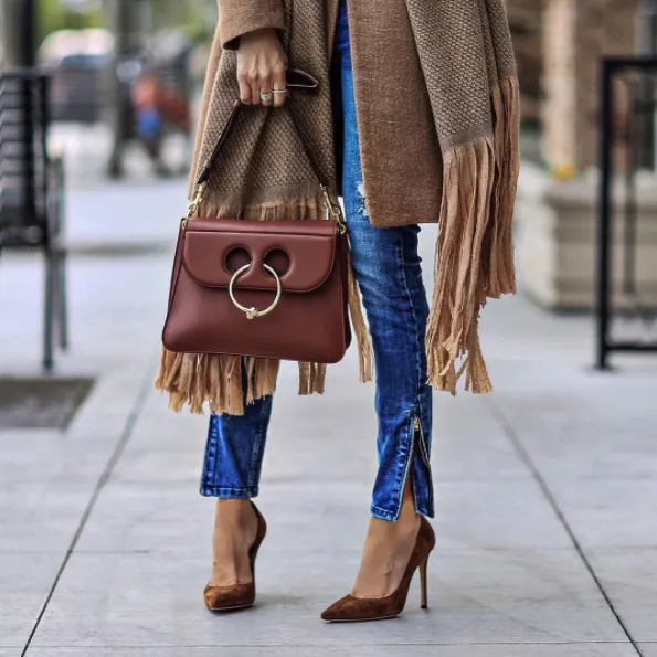 LIZZY Tan Suede Leather Pumps