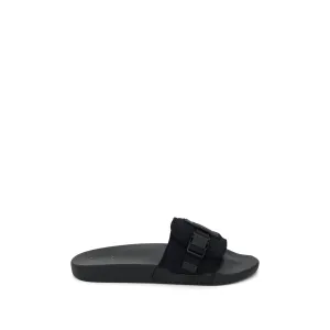 Logo Slide with Buckle in Black