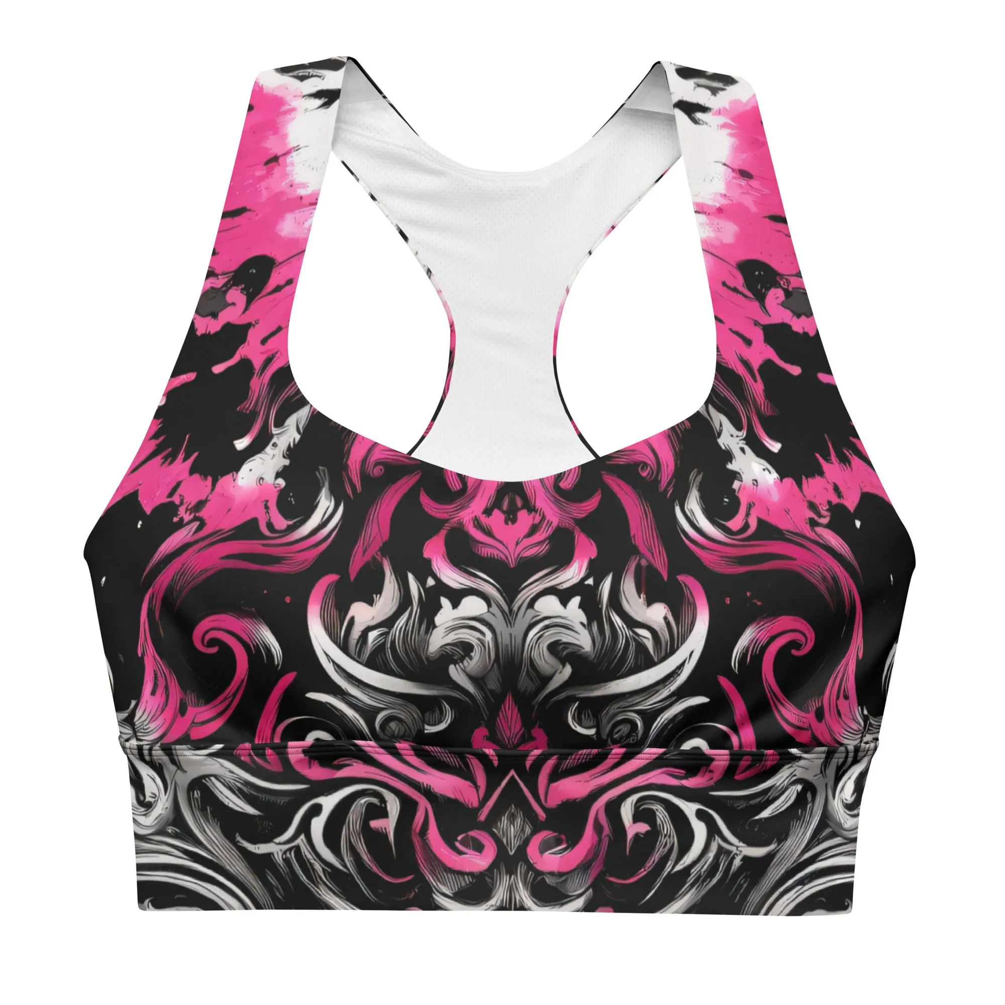 Longline Sports Bra Dark Blush