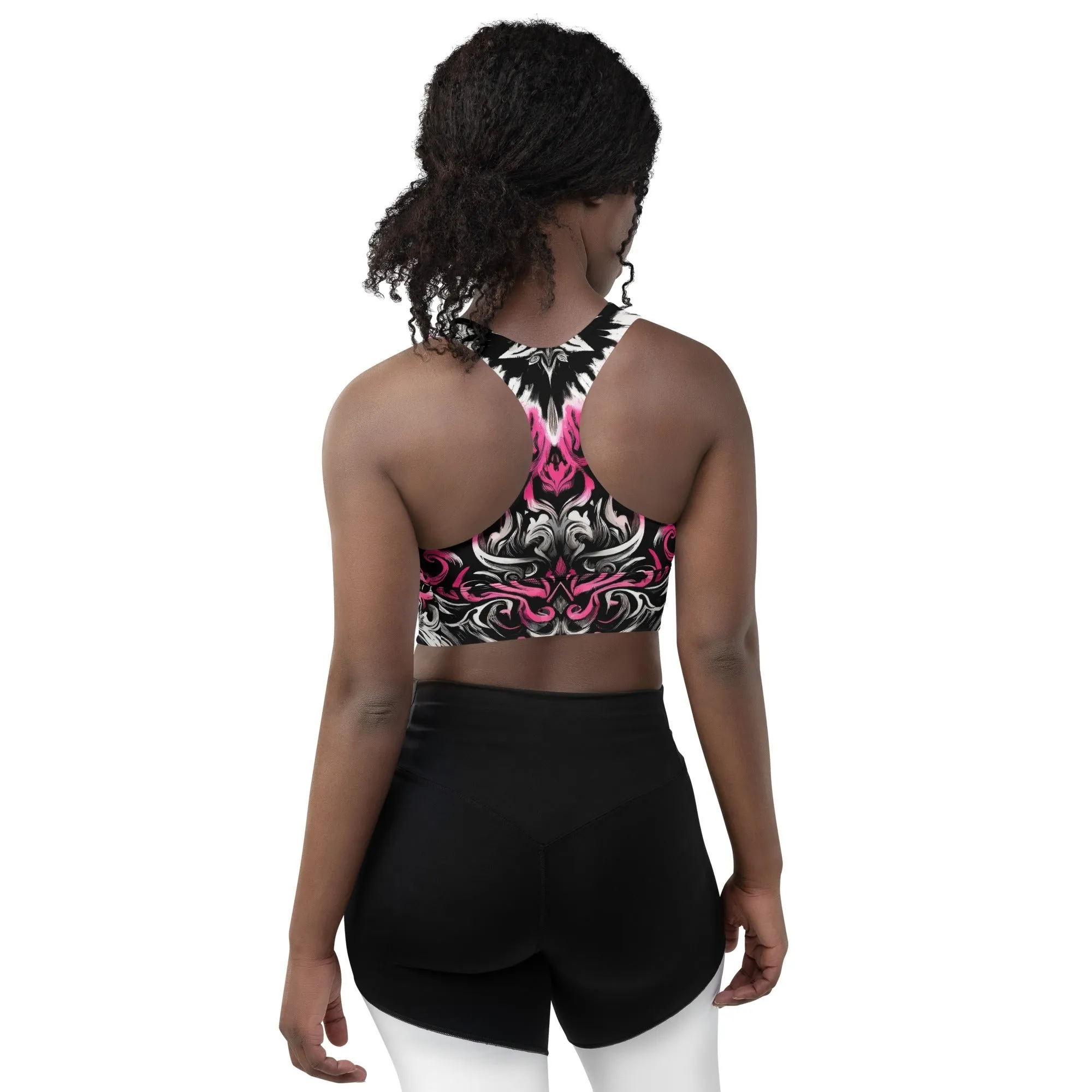 Longline Sports Bra Dark Blush