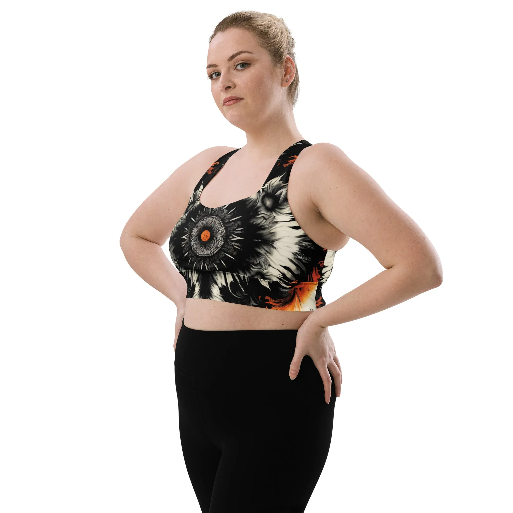 Longline Sports Bra Pumpkin Patch