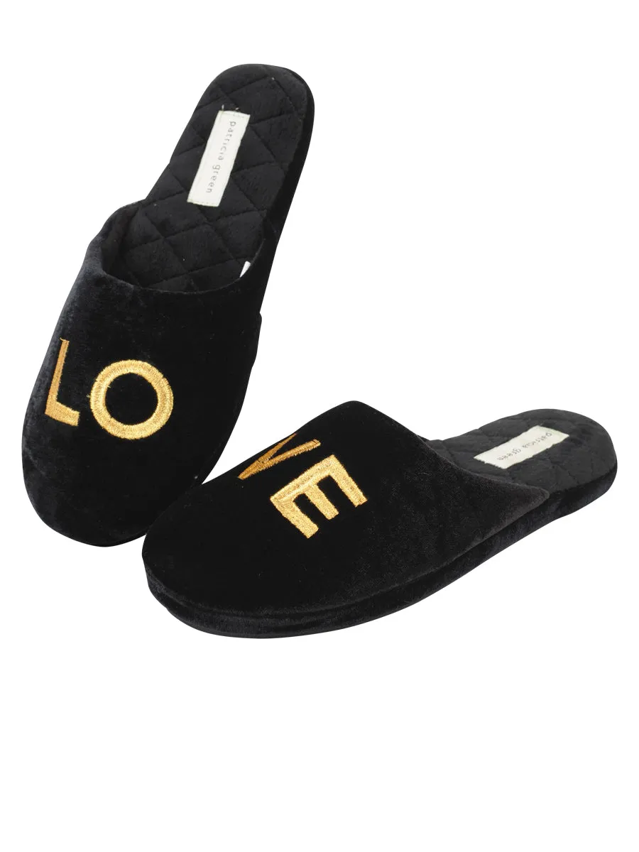 Love Embroidered Slipper