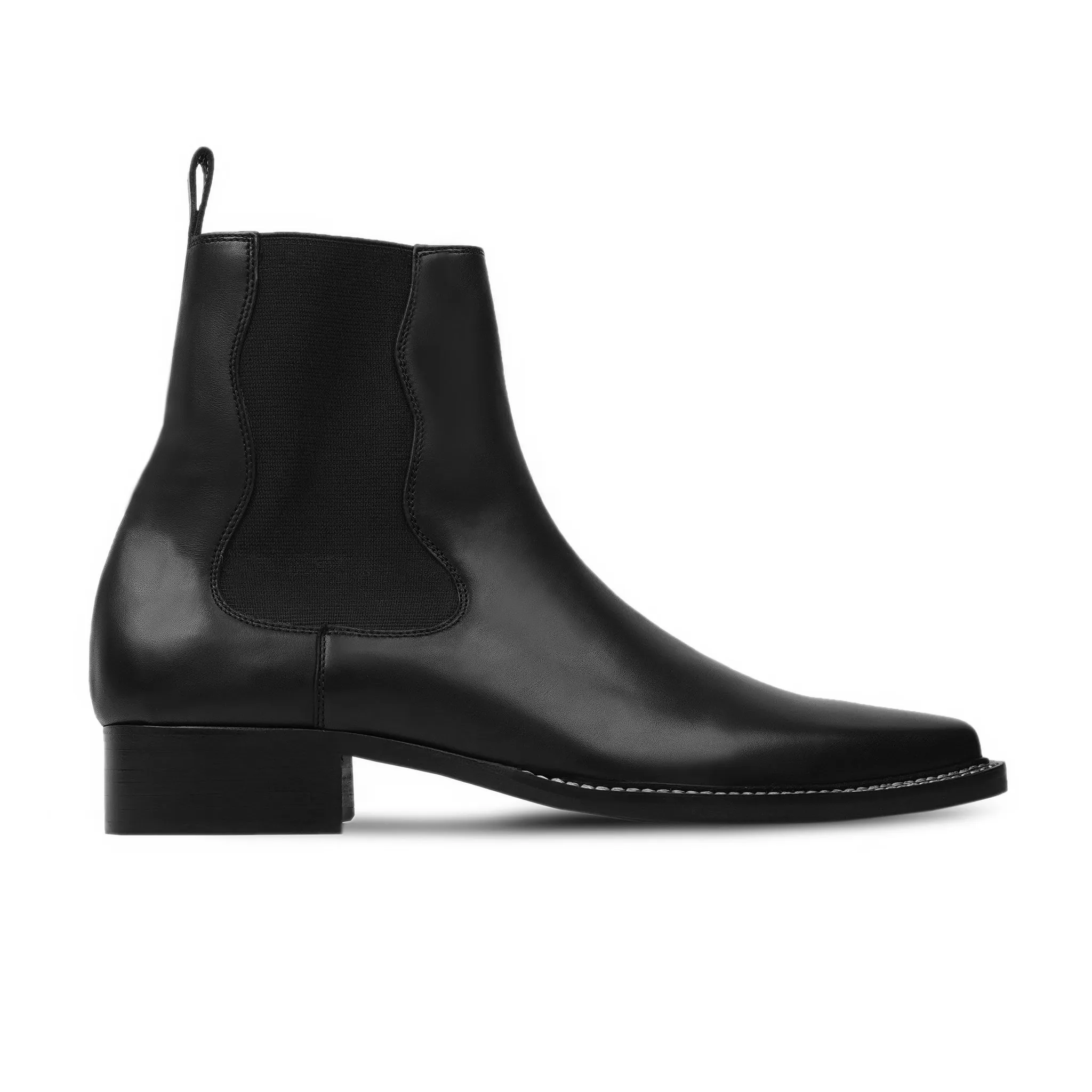 Lugo - Men's Black Calf Leather Chelsea Boot