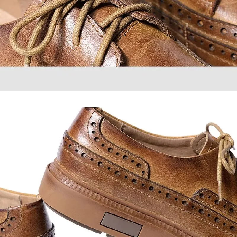 Luxury Leather Lace-Up Shoes