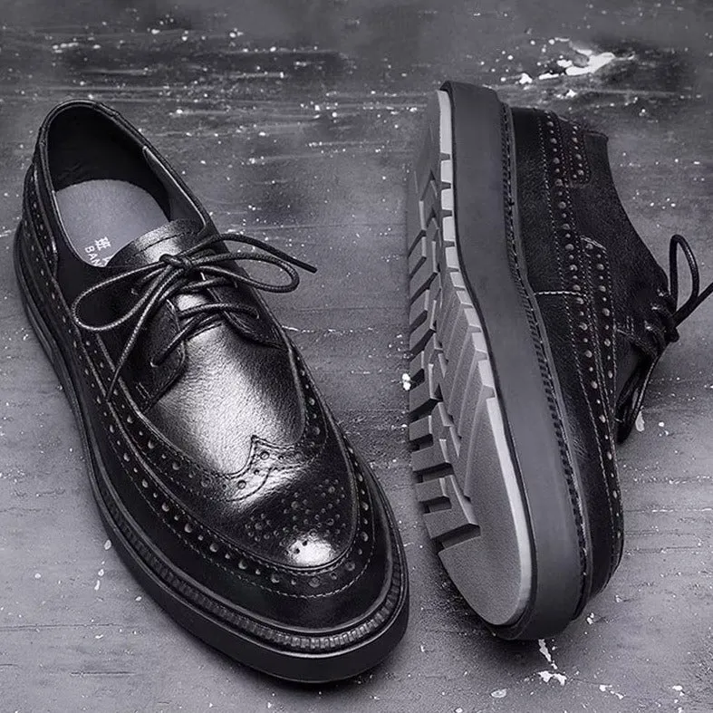 Luxury Leather Lace-Up Shoes