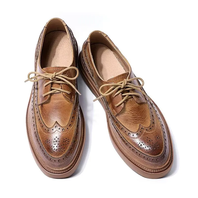 Luxury Leather Lace-Up Shoes