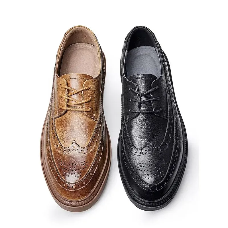 Luxury Leather Lace-Up Shoes