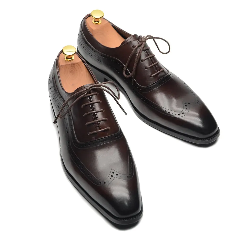 Luxury Solid Genuine Leather Brogue Shoes