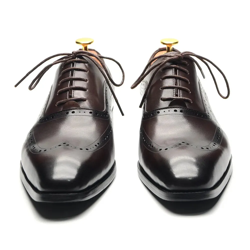 Luxury Solid Genuine Leather Brogue Shoes