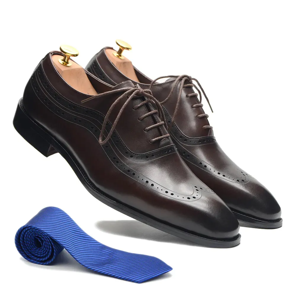 Luxury Solid Genuine Leather Brogue Shoes