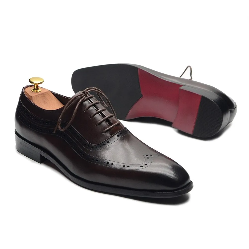 Luxury Solid Genuine Leather Brogue Shoes