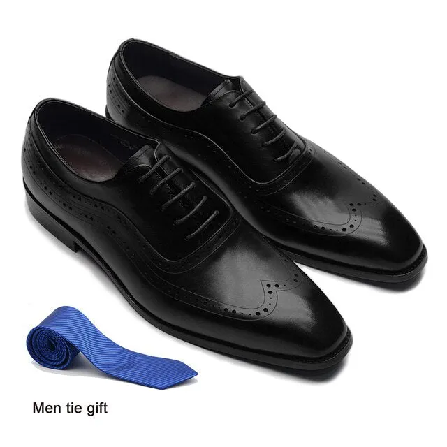 Luxury Solid Genuine Leather Brogue Shoes