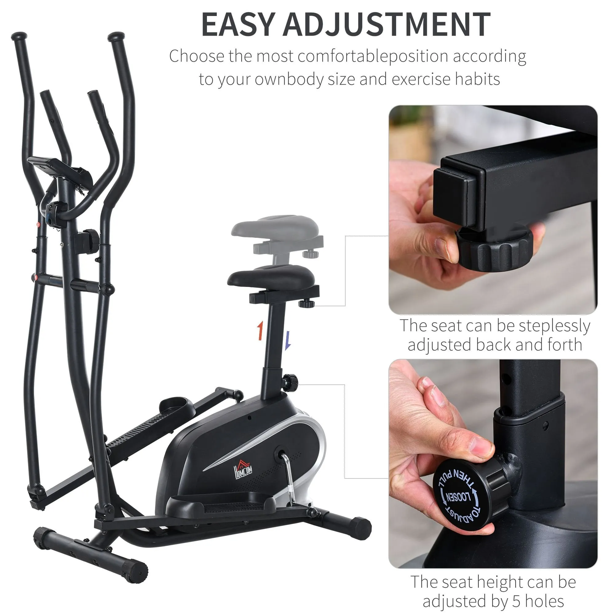 Magnetic Exercise Training Bike Stationary Bike w/ Flywheel & Digital Monitor