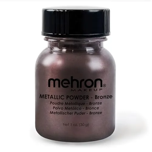 Mehron Makeup Metallic Powder (.75 oz) Bronze)