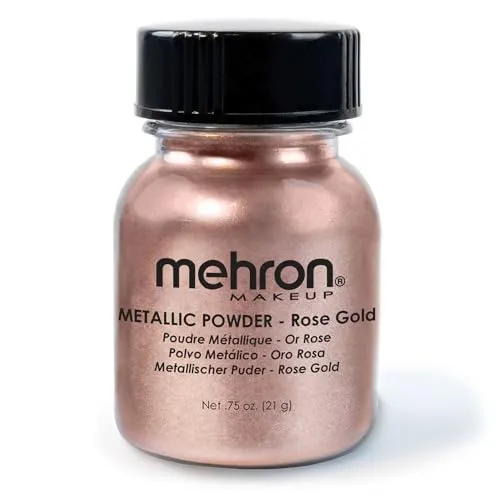 Mehron Makeup Metallic Powder (.75 oz) (Rose Gold)