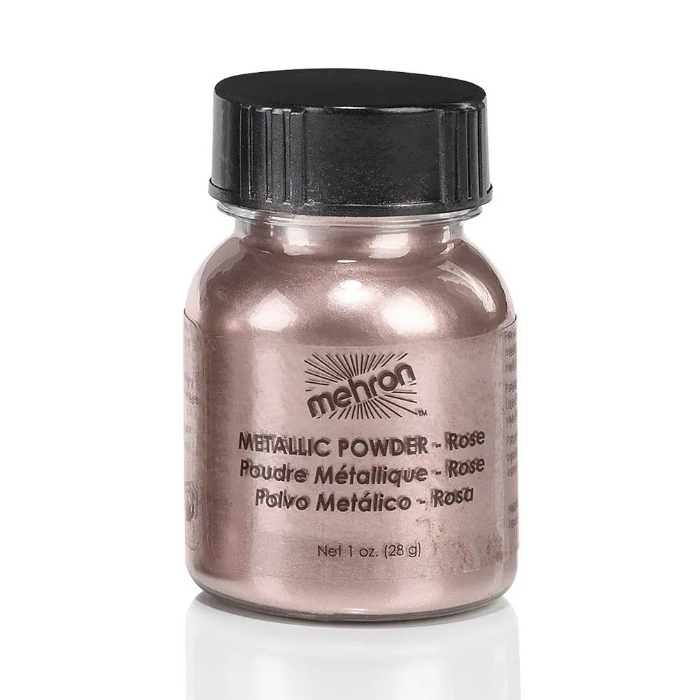 Mehron Makeup Metallic Powder (.75 oz) (Rose Gold)