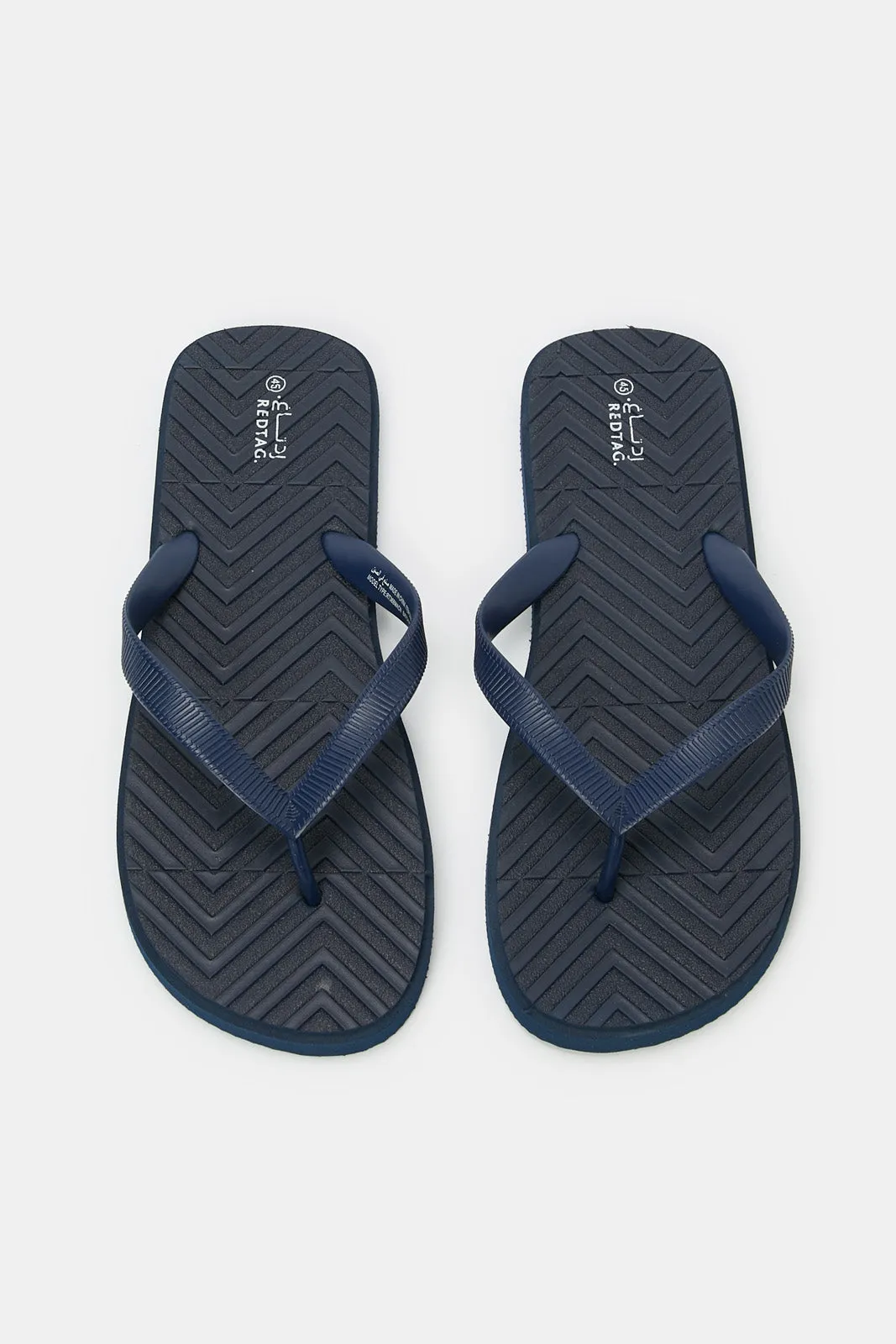 Men Navy Toe Post Slides