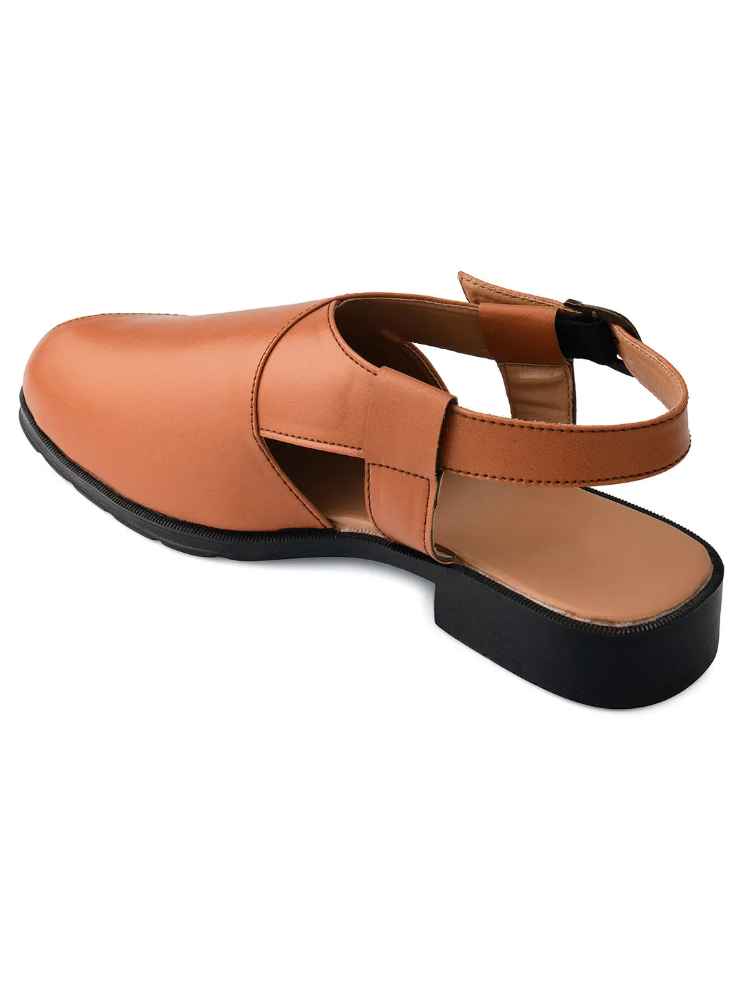 Men's Indian Ethnic Party Wear Tan Footwear - Desi Colour