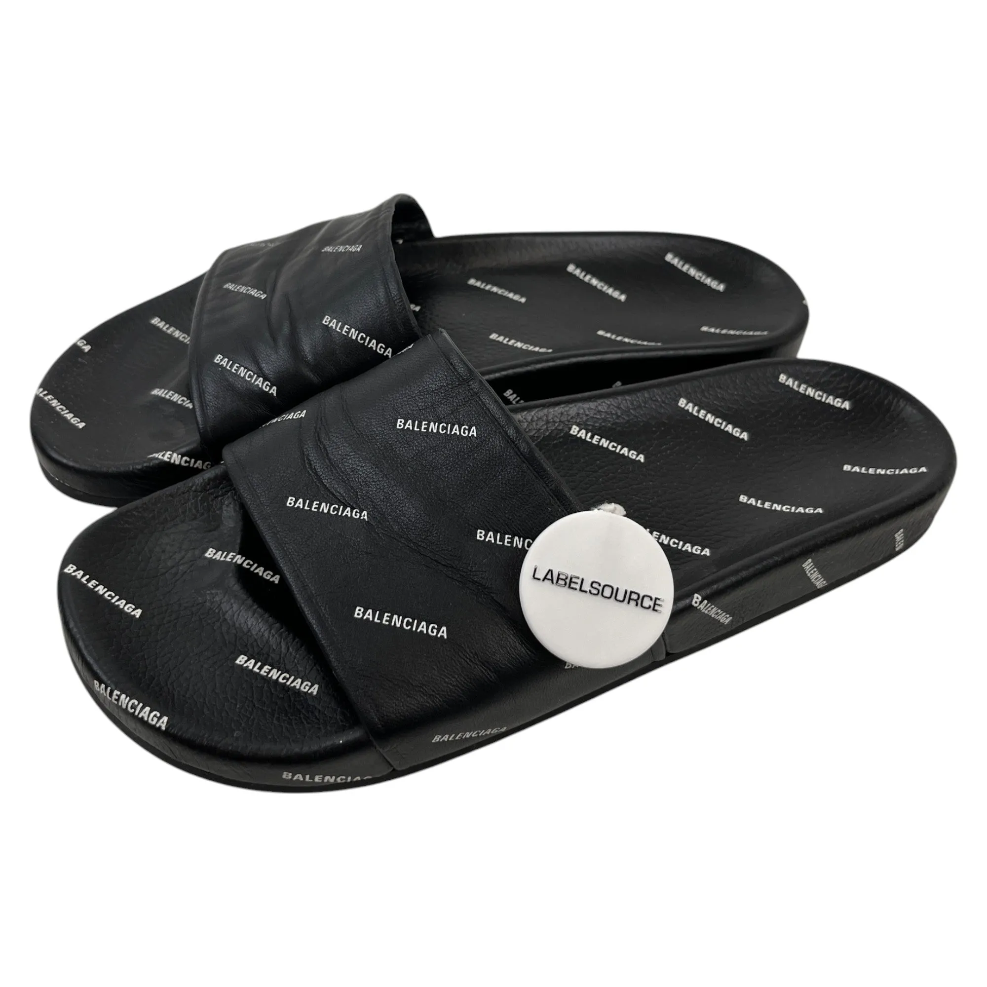 Men's Monogram Logo Slides Black Size EU 41 / UK 7