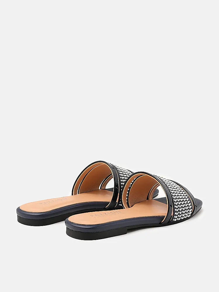 Metallic Strap Flats