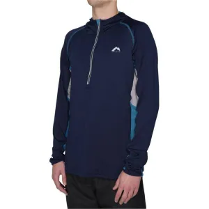 More Mile More-Tech Half Zip Mens Running Hoody - Blue