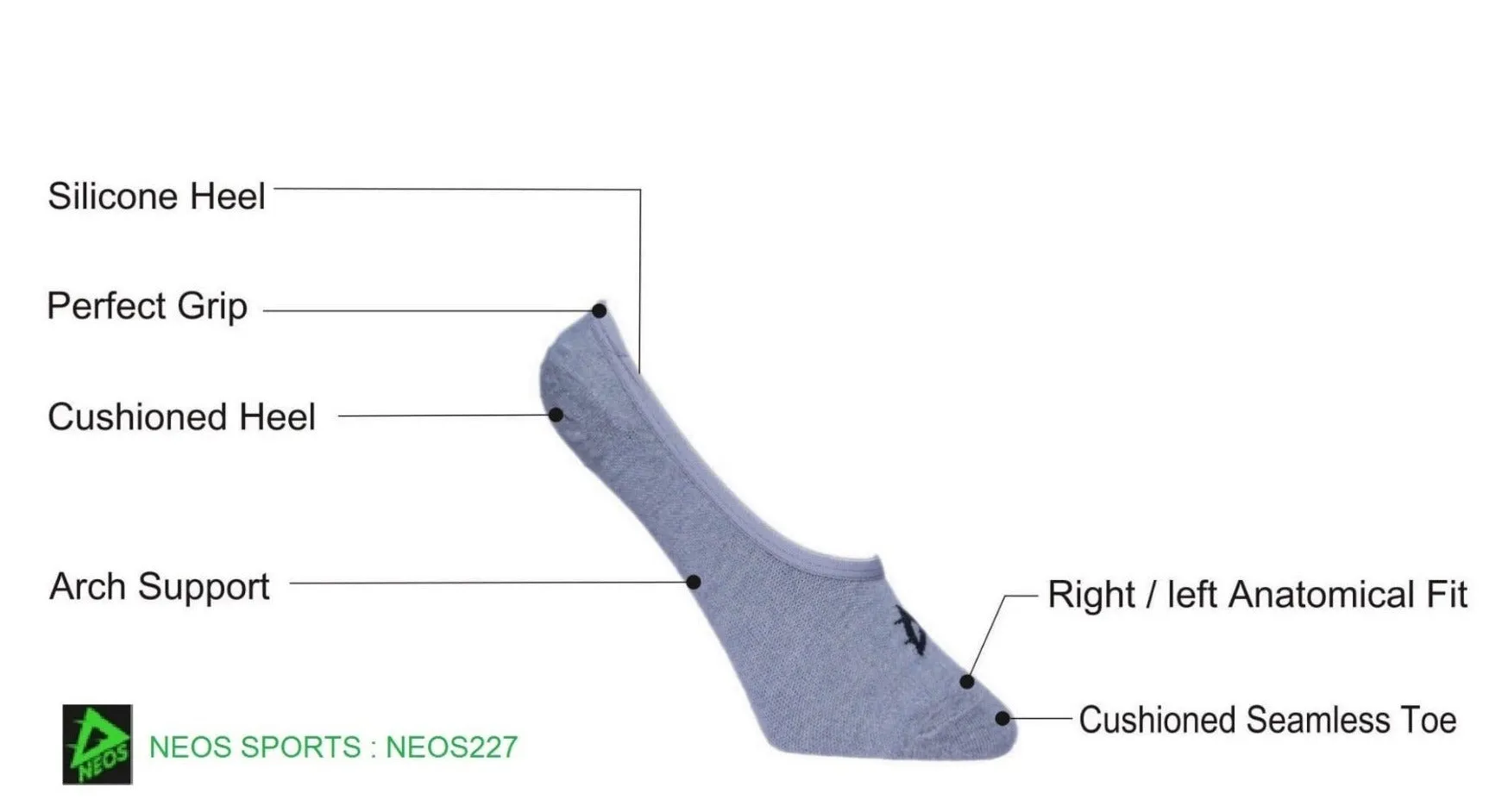 Neos Sports Men Footie Socks