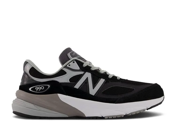 New Balance 990V6 MADE IN USA 2E WIDE 'BLACK SILVER' sneakers, black