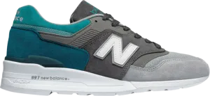 New Balance 997 Made in the USA 'Grey Turquoise' sneakers, white