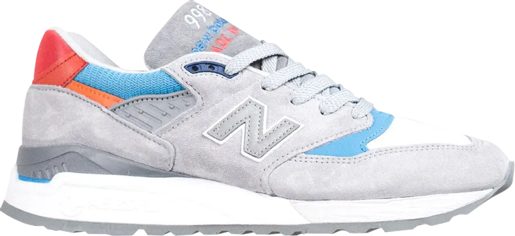 New Balance 998 Made in USA sneakers, grey/multicolor