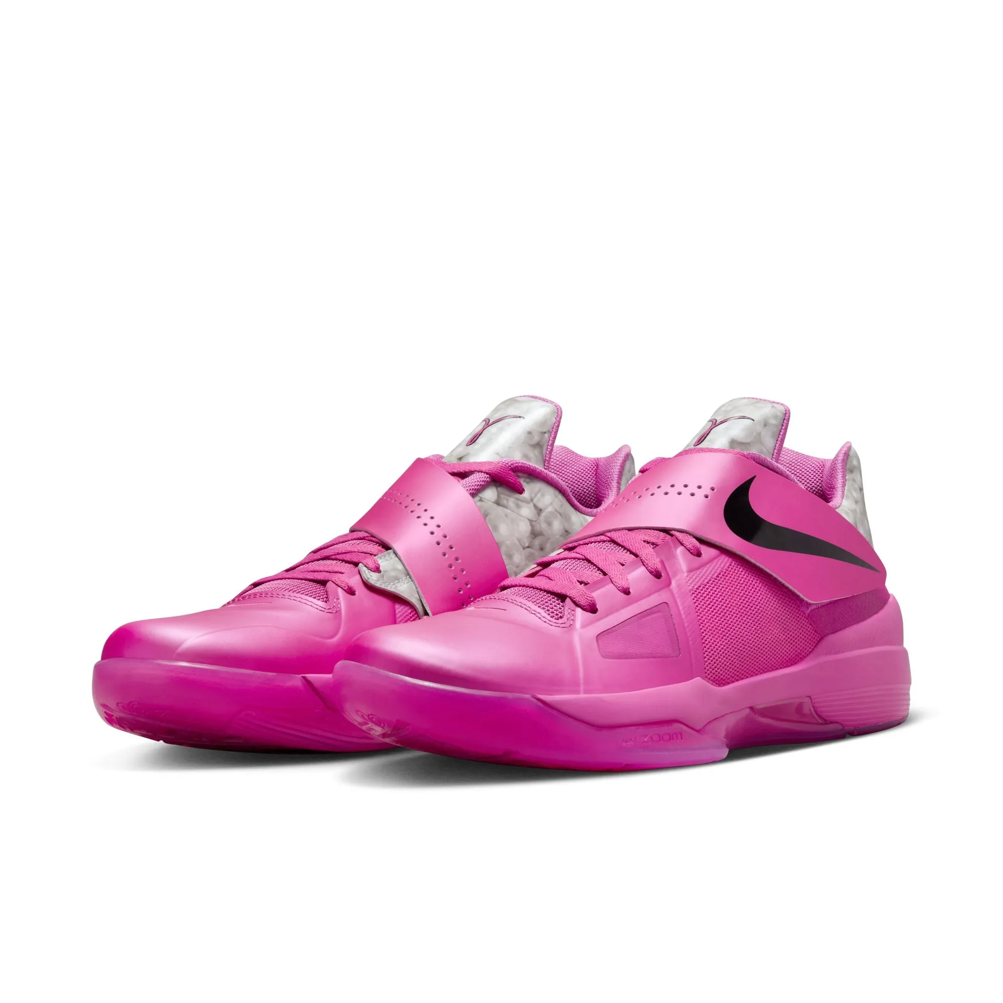 Nike KD 4 :" Aunt Pearl" Pinkfire II/Black-Metallic Silver HF9098-600