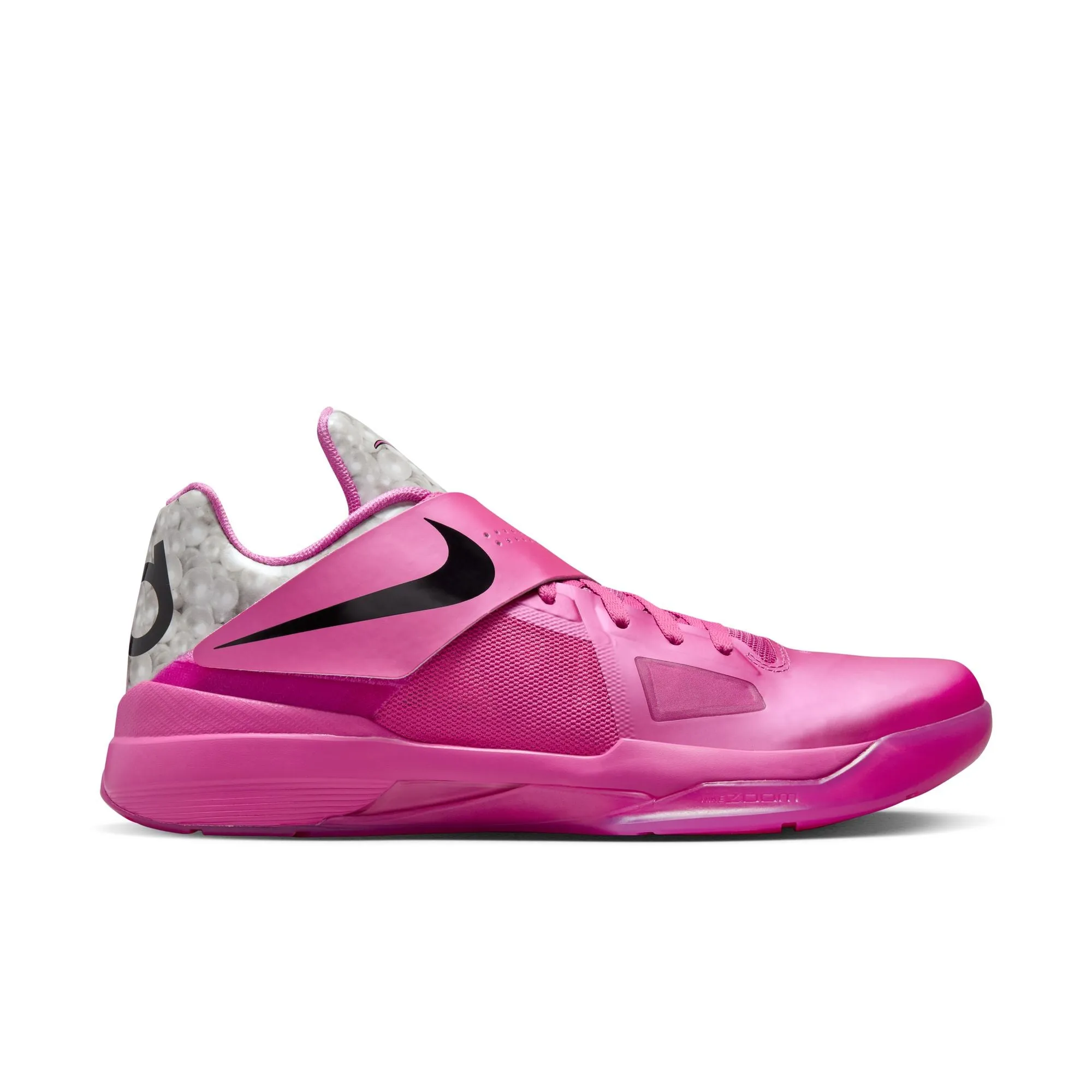 Nike KD 4 :" Aunt Pearl" Pinkfire II/Black-Metallic Silver HF9098-600