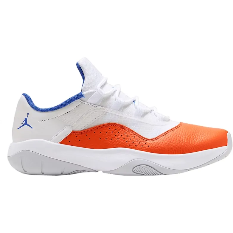 Nike Men's Air Jordan 11 Comfort Low Shoes - White / Safety Orange / Hyper Royal