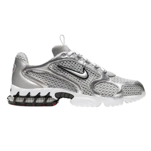 Nike Men's Air Zoom Spiridon Cage 2 Shoes - Light Sandstone / Cardinal Red / Black / Metallic Silver