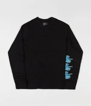 Nike SB Triple Stack Long Sleeve T-Shirt - Black / Blue Stardust