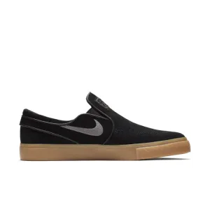 Nike Shoes SB Zoom Stefan Janoski Slip-On - Black/Gum Light Brown-Gunsmoke