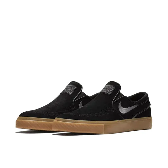 Nike Shoes SB Zoom Stefan Janoski Slip-On - Black/Gum Light Brown-Gunsmoke