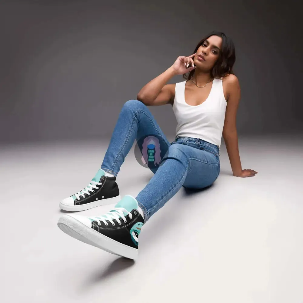 Orca "Be a Problem" Women’s high top canvas shoes