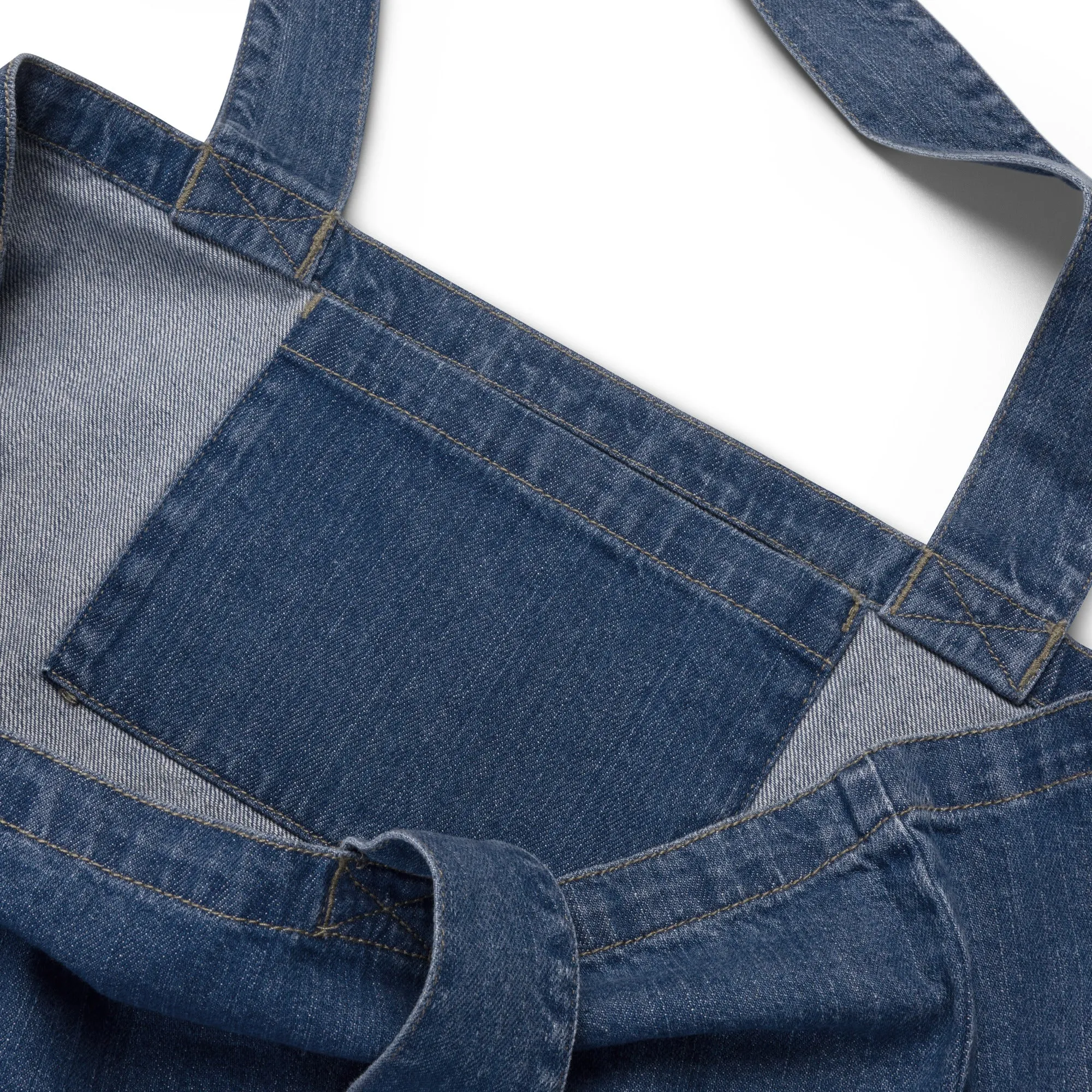 Organic denim tote bag, Hello World