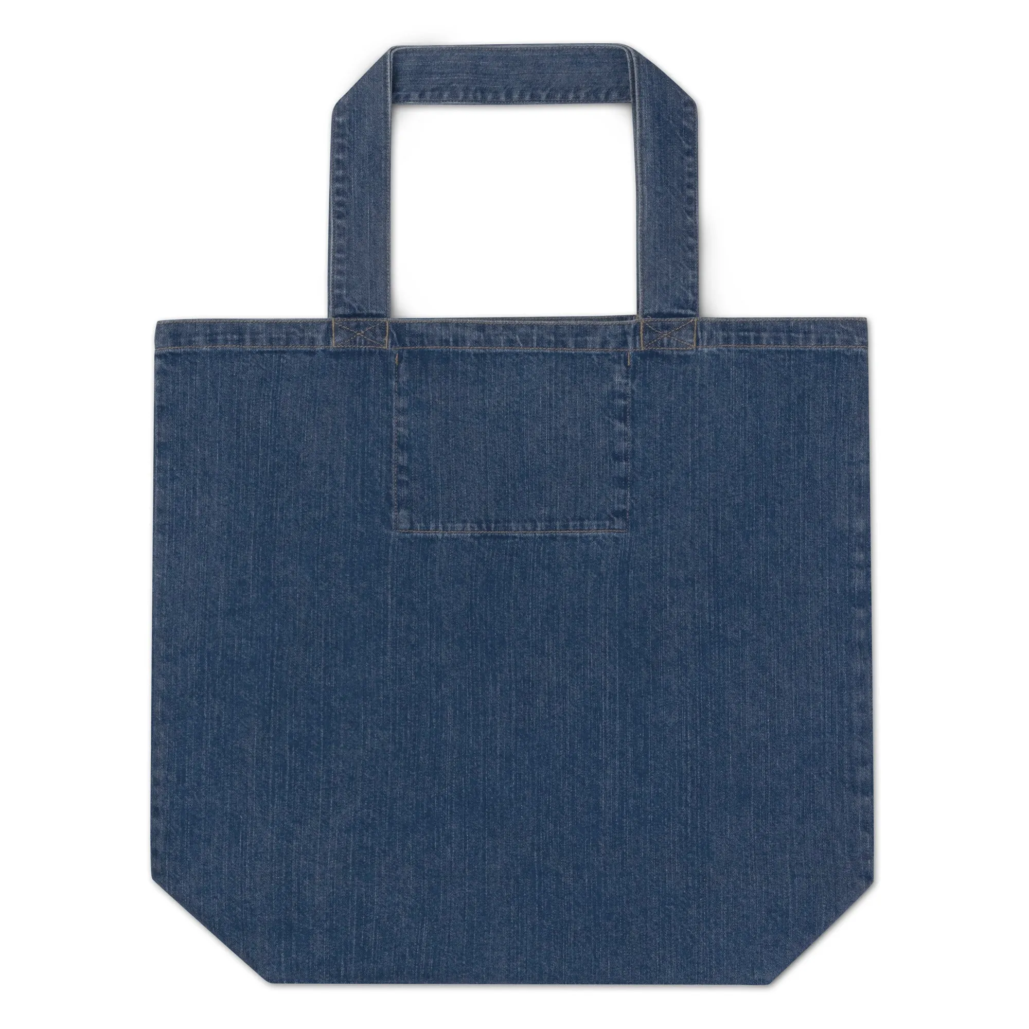 Organic denim tote bag, Hello World